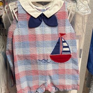 Petit Ami Checkered Dress with Nautical Theme